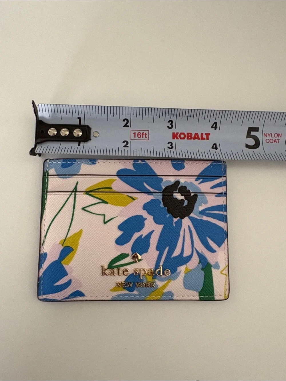 kate spade Floral Card Holder in Light Pink, Blue, Green